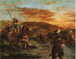 Eugene Delacroix Fording a Stream in Morocco Germany oil painting art
